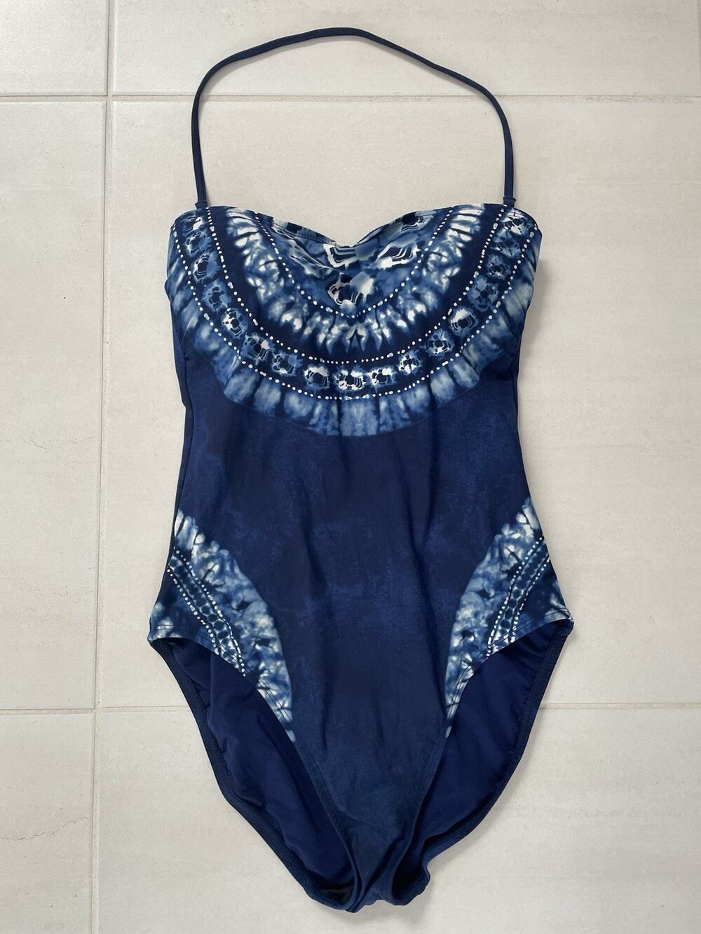 La Blanca Swimsuit One Piece Swim Tie Dye Ikat Print  Swimwear Summer